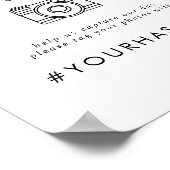 Poster Script moderne Oh Snap Wedding Hashtag Sign (Coin)