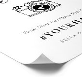 Poster Script moderne Partager Le Hashtag Mariage d'amour (Coin)