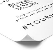 Poster Script moderne Partager Le Hashtag Mariage d'amour (Coin)