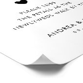 Poster Script moderne Petal Toss Envoyer Signal Mariage (Coin)