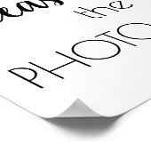 Poster Script moderne simple | Panneau de cadre photo cla (Coin)