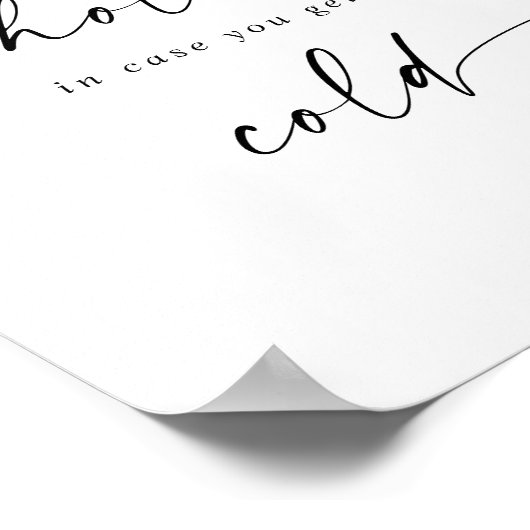 Poster Script moderne Une couverture pour tenir mariage F (Coin)