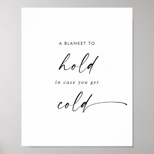 Poster Script moderne Une couverture pour tenir mariage F (Devant)