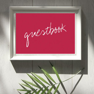 Poster Script moderne Viva Magenta Mariage minimaliste