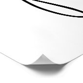 Poster Script noir Bow Grad Welcome to Graduation Party (Coin)