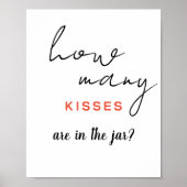 Poster Script Noir Combien De Baisers Sont Dans L'Affiche (Devant)