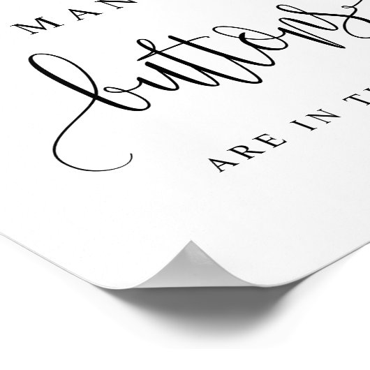 Poster Script Noir Combien De Boutons Sont Dans Le Jar (Coin)