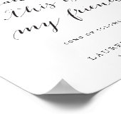 Poster Script noir et blanc Ceci est mon Mariage bien-aim (Coin)