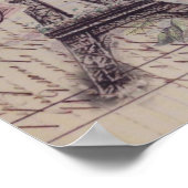 Poster Script papillon de campagne français Paris Tour Ei (Coin)