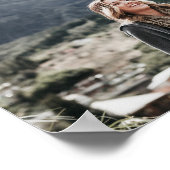 Poster Script photo rose néon rétro bienvenue graduation (Coin)