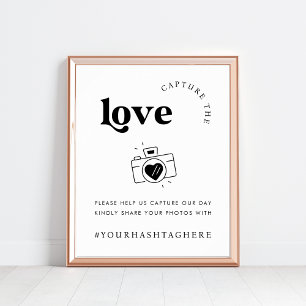 Poster Script rétro Capturer l'écran d'amour - Mariage de