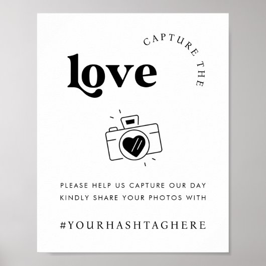 Poster Script rétro Capturer l'écran d'amour - Mariage de (Devant)