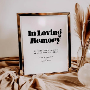 Poster Script Retro vintage En Mémoire D'Amour