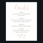 Poster Script rose simple. Boissons alcoolisées Bar maria<br><div class="desc">Un mariage simple script rose boit une affiche de bar. Convient pour l'anniversaire,  l'anniversaire et toute autre fête. Veuillez me contacter si vous avez besoin d'autres articles.</div>