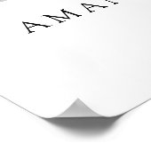 Poster Script simple élégant Mariage photo personnalisé B (Coin)