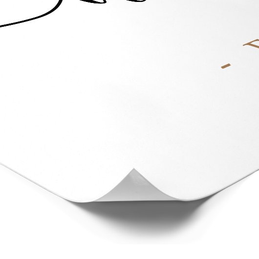 Poster Script simple et élégant Botanique Mariage de verd (Coin)