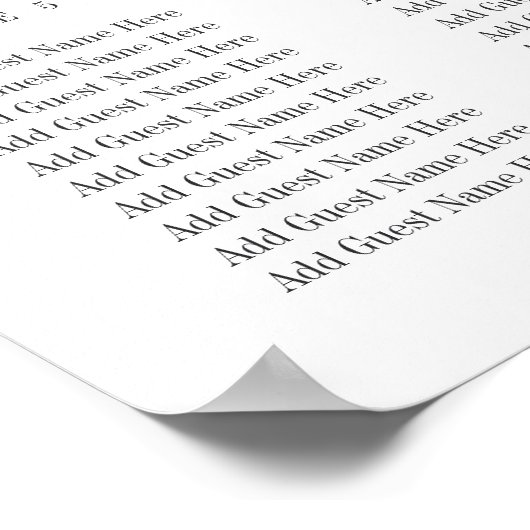 Poster Script simple et élégant Welcome & Seating Chart (Coin)