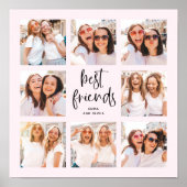 Poster Script tendance sur Blush | Multi Photo Best Frien (Devant)