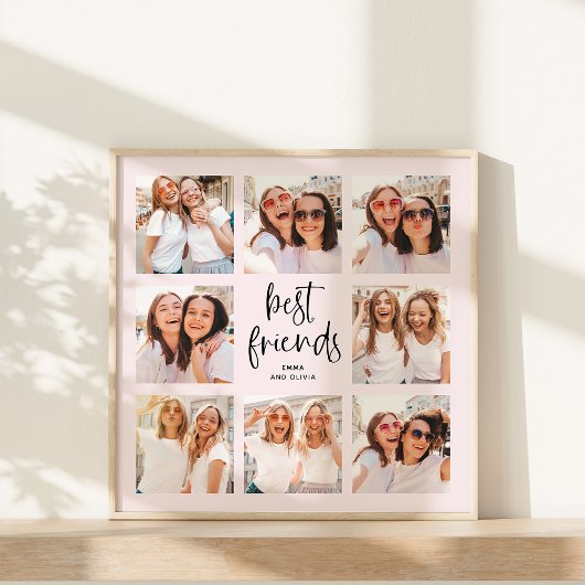 Poster Script tendance sur Blush | Multi Photo Best Frien