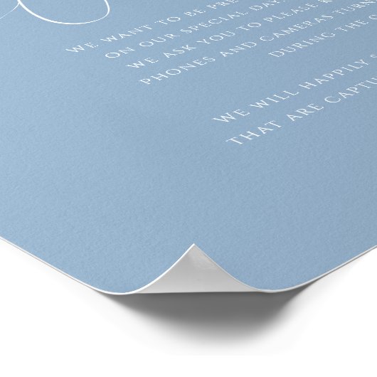 Poster Script Whimsical | Cérémonie Dusty Blue Unplugged (Coin)
