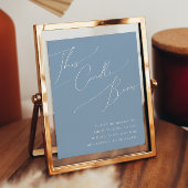 Poster Script Whimsical | Dusty Blue Cette Bougie Brûle