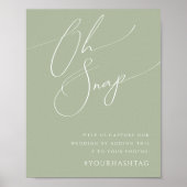 Poster Script Whimsical | Sage Green Oh Snap Hashtag (Devant)