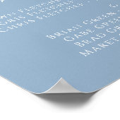 Poster Script Whimsical | Siège Alphabétique bleu Dusty (Coin)