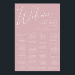 Poster Script Whimsical | Siège Alphabétique Dusty Rose<br><div class="desc">Voici notre magnifique script lunatique | affiche alphabétique rose poussiéreuse parfaite pour votre simple fête de printemps de boho moderne. Notre design élégant comprend une palette de couleurs vives et pastel avec un script de calligraphie vintage et chic. Que vous préfériez un style minimaliste ou classique, notre produit éditable unique...</div>
