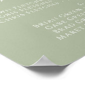 Poster Script Whimsical | Siège Alphabétique Vert Sage (Coin)
