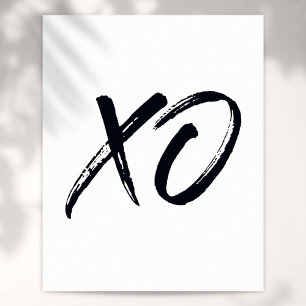 Poster Script XO Amour et Câlins