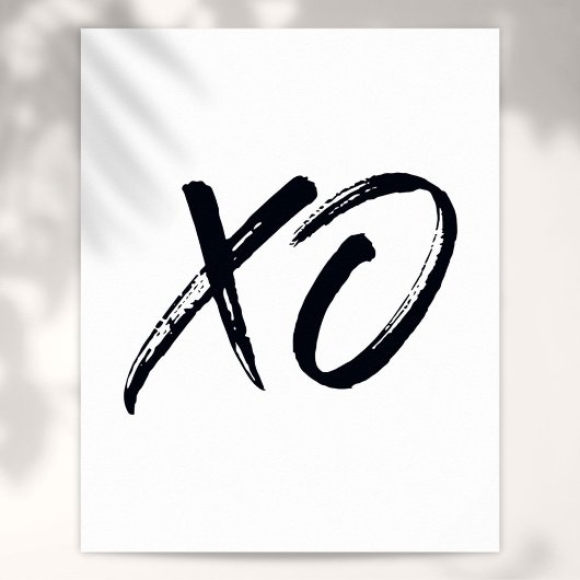 Poster Script XO Amour et Câlins