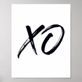 Poster Script XO Amour et Câlins (Devant)