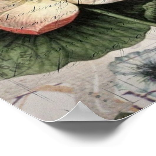 Poster scripts tour eiffel lotus paris botanique français (Coin)