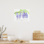Poster Scripture 1 Peter 5:7 Bible Verse Wisteria Flowers (Cuisine)