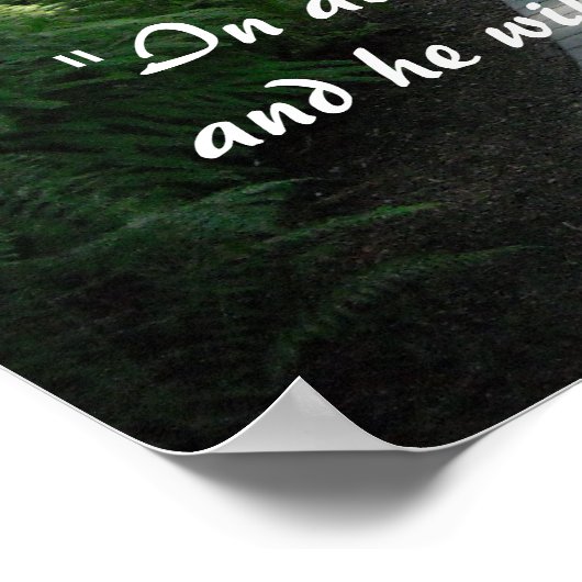 Poster Scripture du chemin du jardin (Coin)