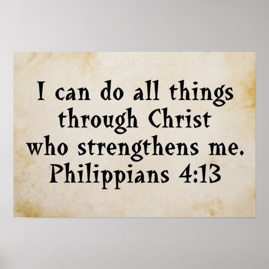 Poster scripture philippins 4:13 (Devant)