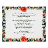 Poster Scripture, Psalm 11, Botanic (Devant)