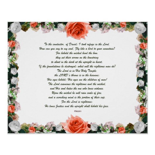 Poster Scripture, Psalm 11, Botanic (Devant)