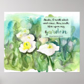 Poster Scripture Song of Solomon White Poppies  (Devant)
