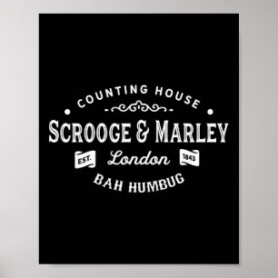 Poster Scrooge and Marley Counting House Christmas Carol
