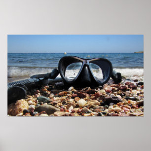 Poster Scuba Mask, Snorkel, Red Sea, Egypt