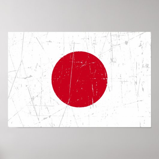 Poster Scuffed and Scratched Japanese Flag (Devant)