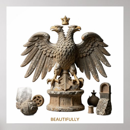 Poster Sculpture Antique de l'Ère Hellénistique Aigle Sac (Devant)