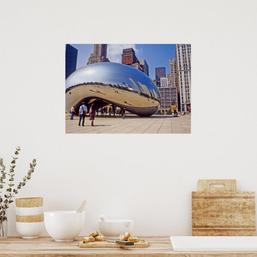 Poster Sculpture de Chicago Bean (Cuisine)
