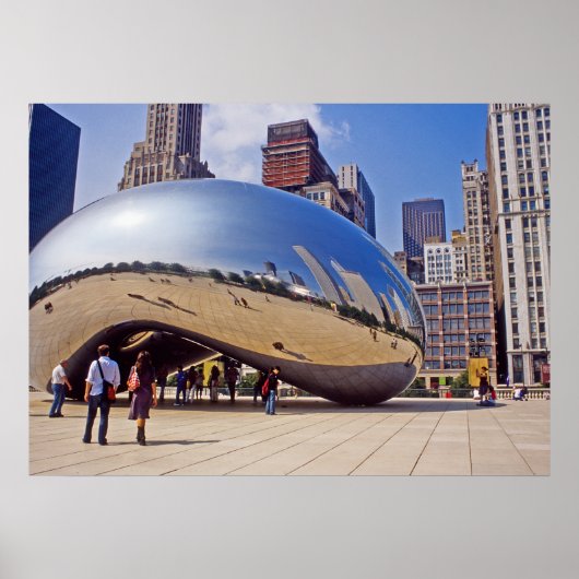 Poster Sculpture de Chicago Bean (Devant)