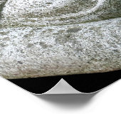 Poster Sculpture de jeune moine en pierre de moine calme (Coin)