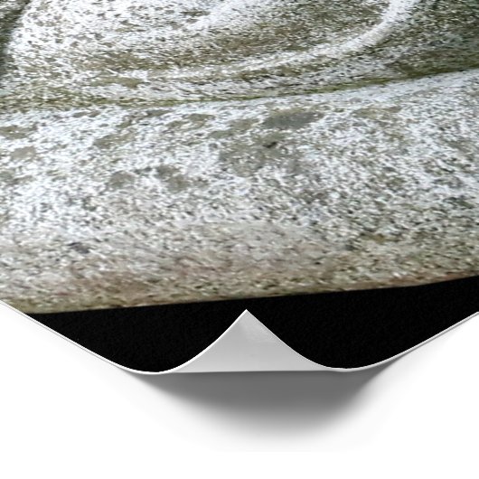 Poster Sculpture de jeune moine en pierre de moine calme (Coin)