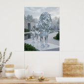 Poster Sculpture de Lion en Verre Aube (Cuisine)