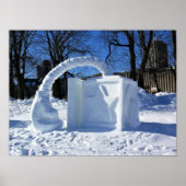 Poster Sculpture de neige, Québec, Canada (Devant)
