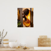 Poster Sculpture en résine d'ambre - Élégante surface mur (Cuisine)